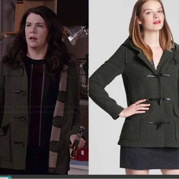 Theory camire honorum duffle coat burgundy wool/cashmere size P - Picture 7 of 8